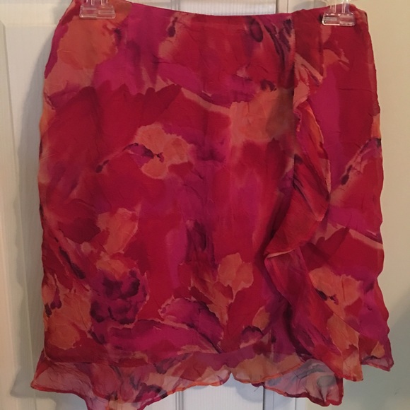 Cache Deep Pink Skirt size 4 - Picture 1 of 2