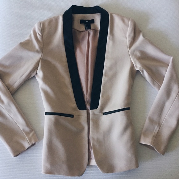 Leather Trim Blazer