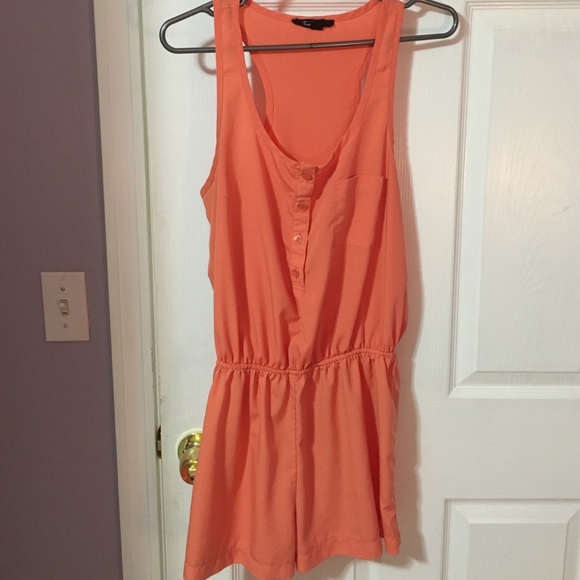 Forever 21 orange romper/jumpsuit