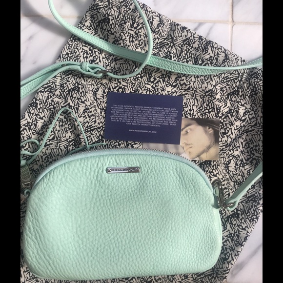Rebecca Minkoff Handbags - REBECCA MINKOFF PEBBLED MINT COLOR CROSS-BODY  BAG