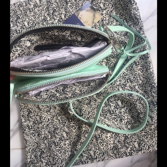 REBECCA MINKOFF PEBBLED MINT COLOR CROSS-BODY  BAG - Picture 3 of 5