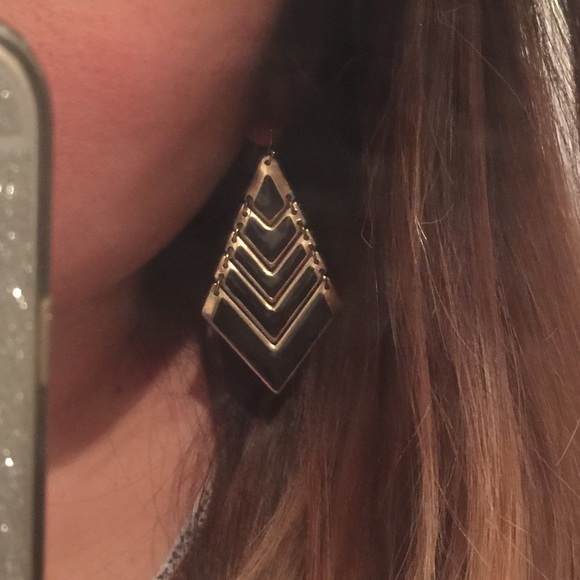 Black and gold earrings