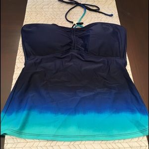 NWOT Ralph Lauren navy ombré tankini