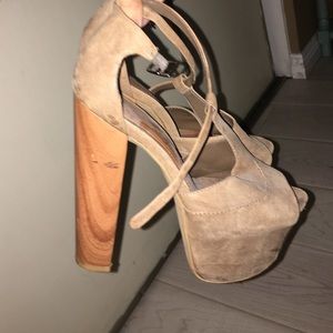 Jessica Simpson thick brown heels