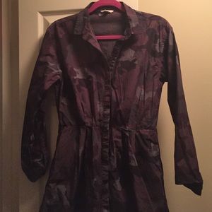 Empire Waisted Camo Shirt Dress