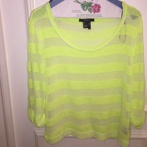 Forever 21 Yellow Crew Neck Top