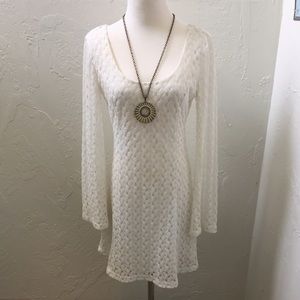 White Crochet Mini