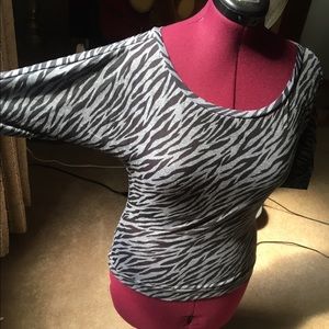 F21 💖 Zebra Animal Print Batwing Dolman