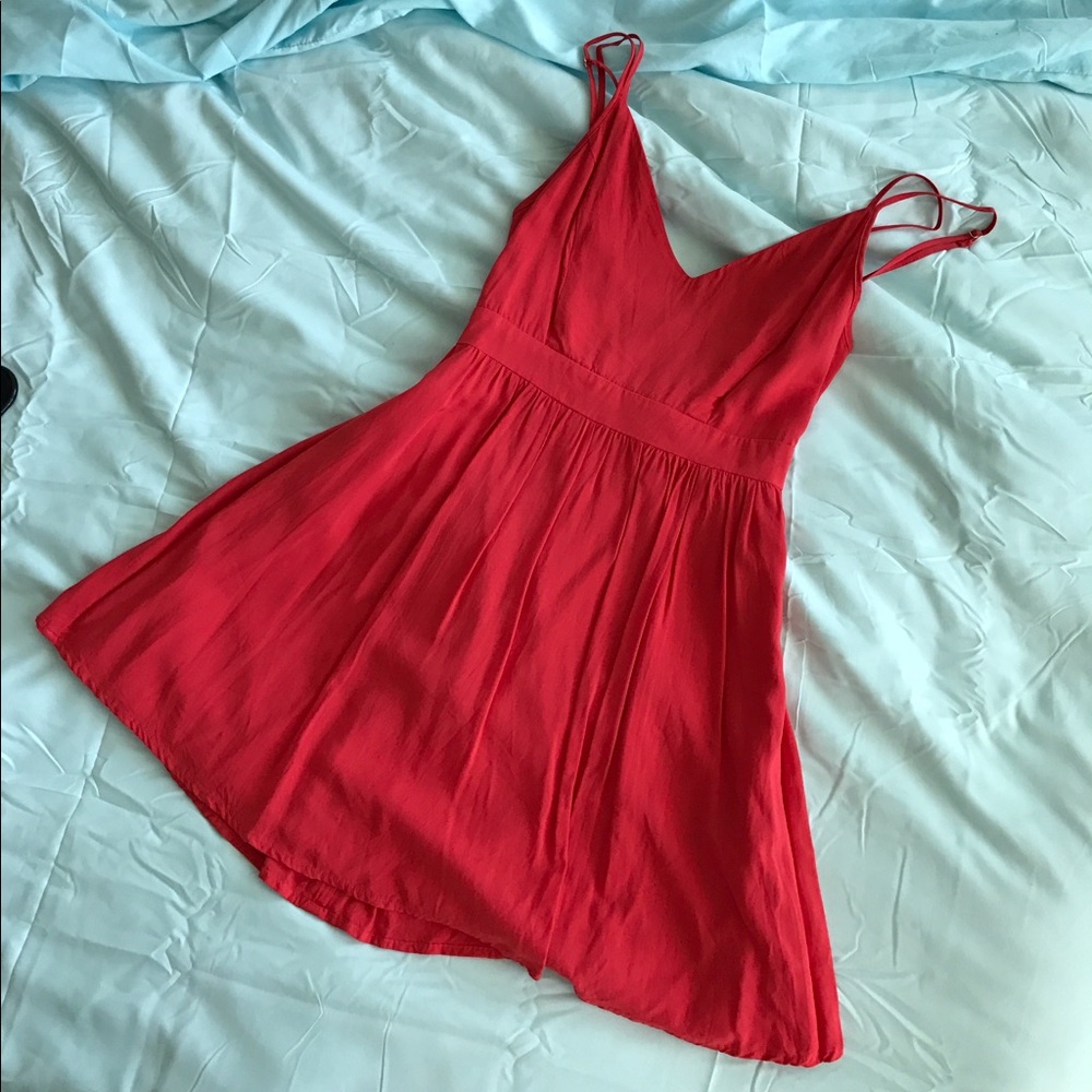 Backless Coral mini dress
