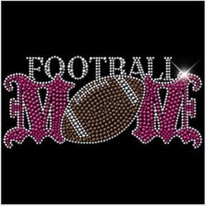 Rhinestone Football Mom T-shirt