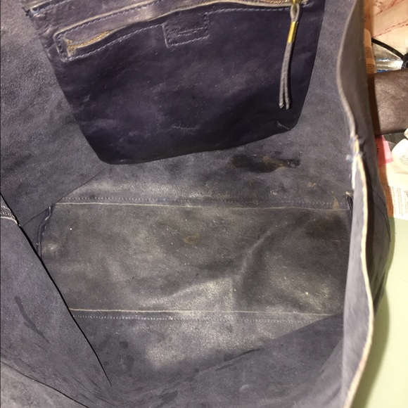 🎉🎉SOLD 🎉🎉 Madewell Navy Transport Tote - Picture 4 of 4