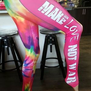 Make Love Not War Yoga Pants