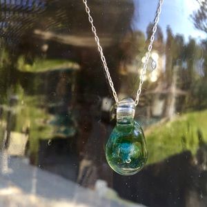 🆕Glass Mushroom Pendant Necklace