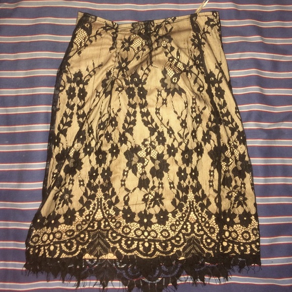 Nude Lace Night Out Skirt