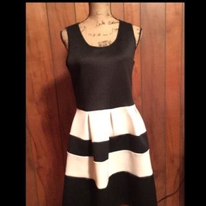 Black and White Striped Dress