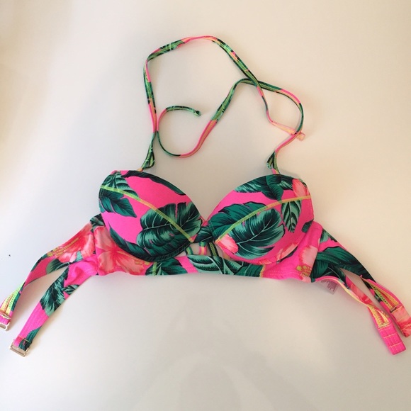 Palm leaf swimsuit top