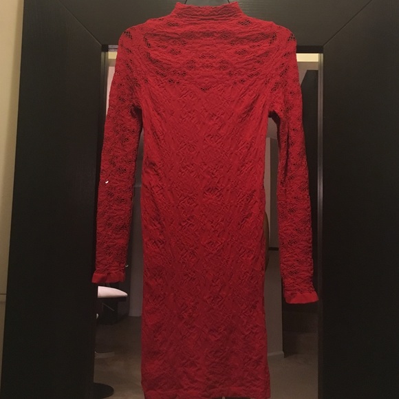 Perforated BCBG Red Dress