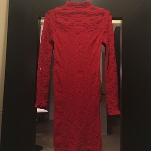 Perforated BCBG Red Dress