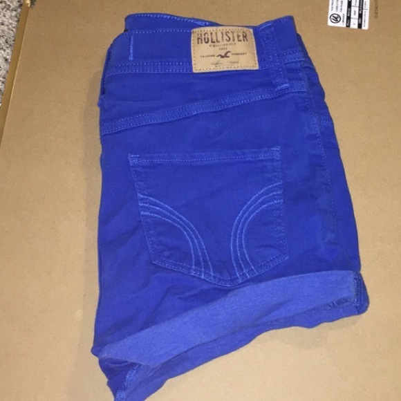 Hollister Blue High Waisted Shorts