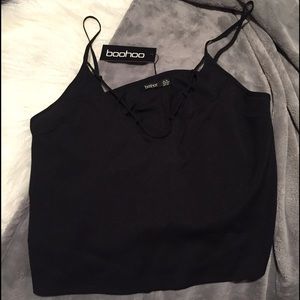 Boohoo black top! Never been worn!
