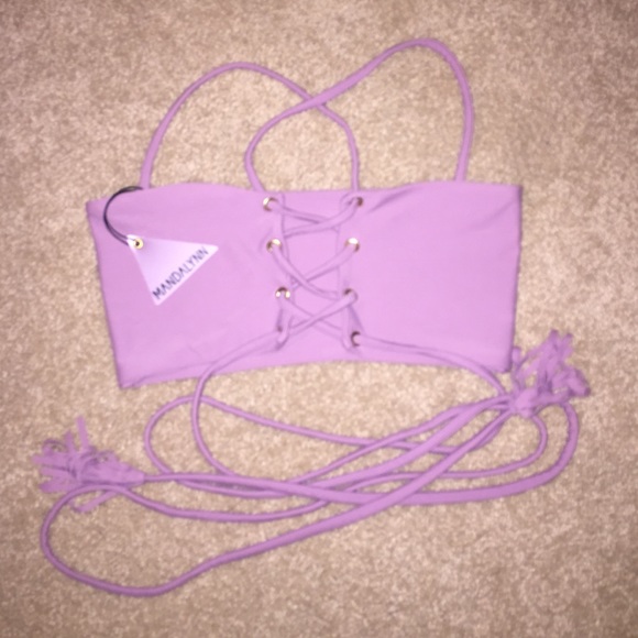 NWT Mandalynn Lavender Bikini Top