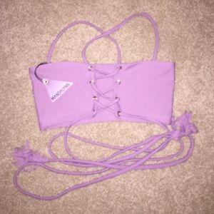 NWT Mandalynn Lavender Bikini Top