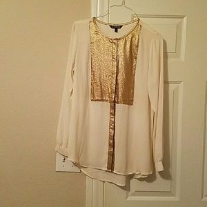 Cream and gold blouse
