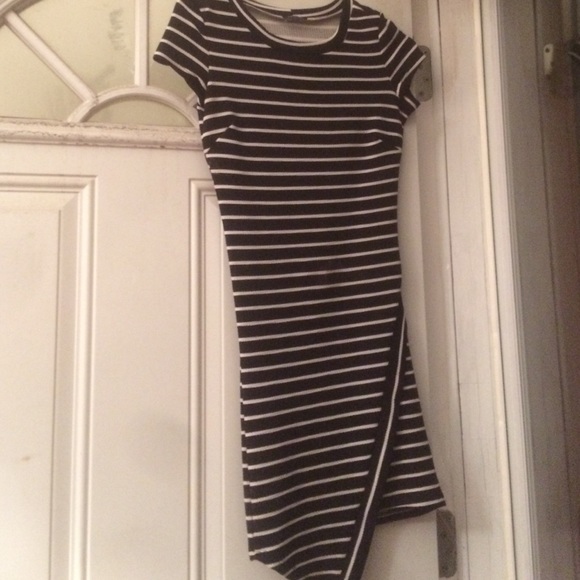 Stripped fitted dress