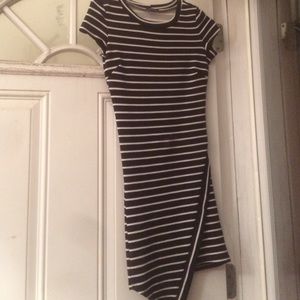 Stripped fitted dress