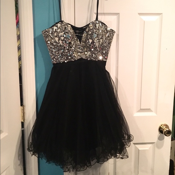 Night Moves | Dresses | Promhomecoming Dress Black With Silver Stones | Poshmark Night Moves | Dresses | Promhomecoming Dress Black With Silver Stones | Poshmark
