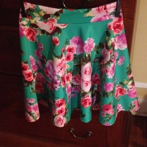 Floral a-line skirt