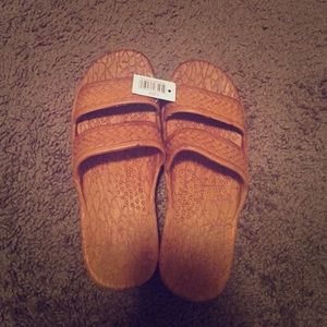 Brown Pali Hawaiian Jelly Sandals