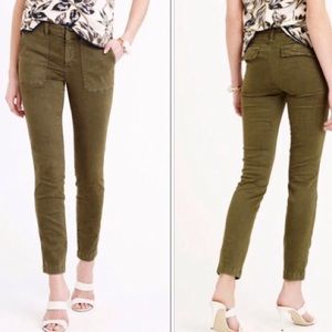 J. Crew cargo stretch pant in military green
