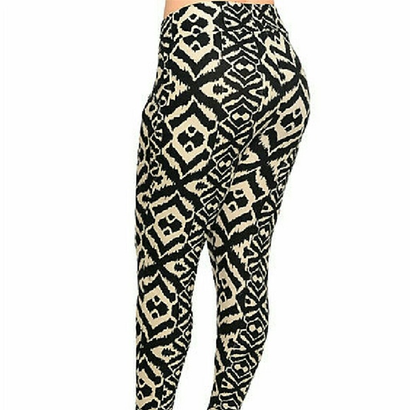 Plus Sizes: Aztec print pants Slim, stretch b5011 - Picture 2 of 2