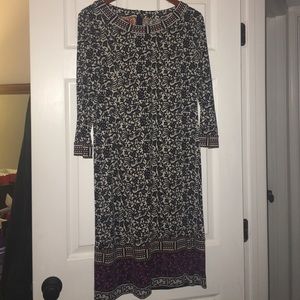 Navy and Cream Tory Burch shift Dress
