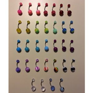 belly button rings - lot of 30