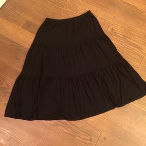 Chico's Black Tiered Maxi Skirt