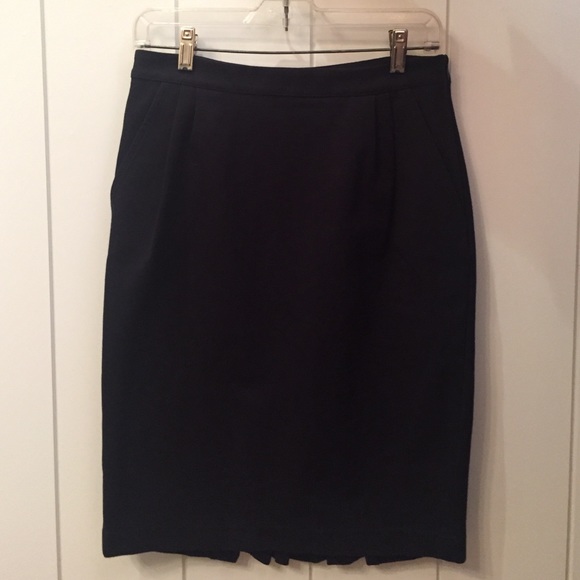 J. Crew Black Rayon Pencil Skirt