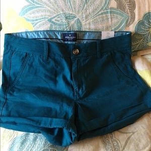 Dark Teal Shorts -- American Eagle