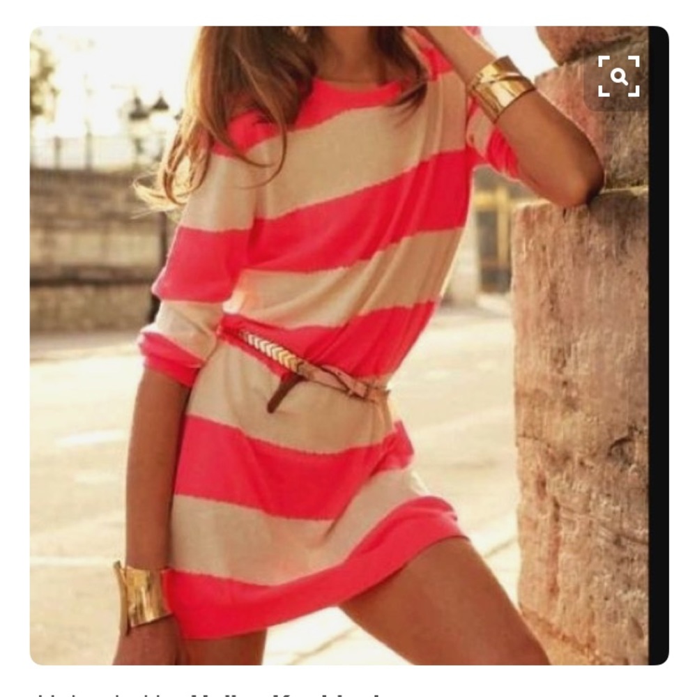 Pink striped sweater Dress