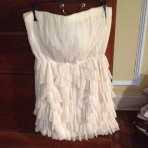 Strapless ruffled dress