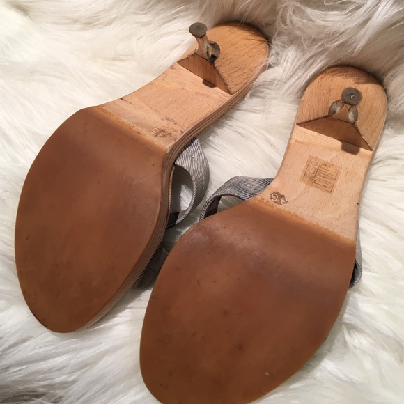 Prada Blue canvas nylon tie dye wood platforms - Picture 3 of 4