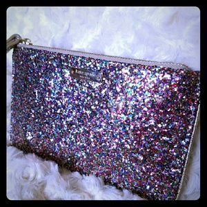 Multicolor Glitter Wristlet