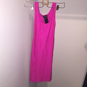 Bebe Hot Pink Bodycon Dress