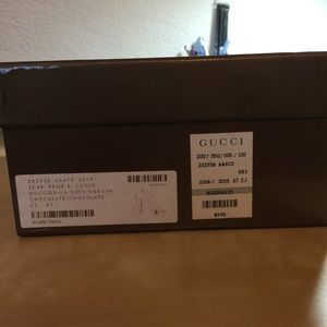 Chocolate brown Gucci sandals