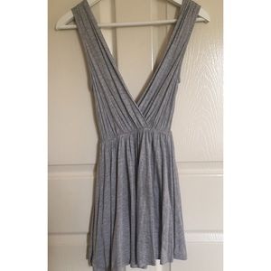FOREVER 21 Gray Jersey Surplice Dress S/P