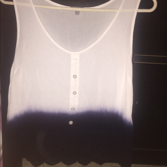 White and blue fade crop top - Picture 1 of 1