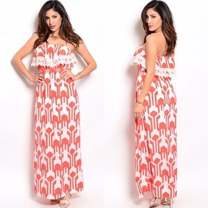 Neon Orange Maxi Dress
