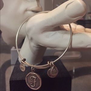 ALEX AND ANI  SILVER INITIAL "F"  BRACELET