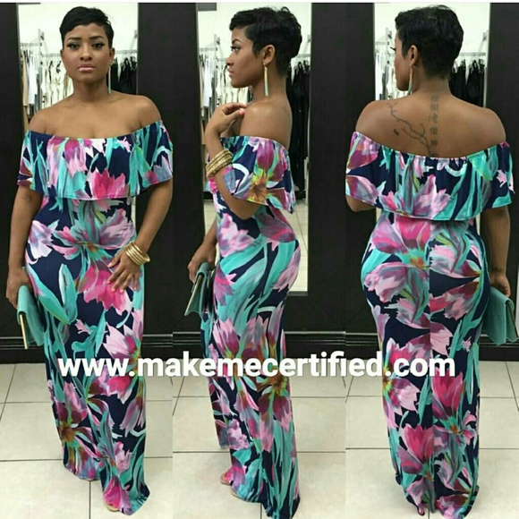 Off the Shoulder Maxi Dress